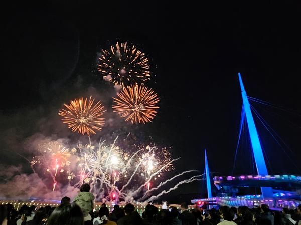 마산국화축제 불꽃쇼, 국화 향 물든 밤하늘에‘펑펑’