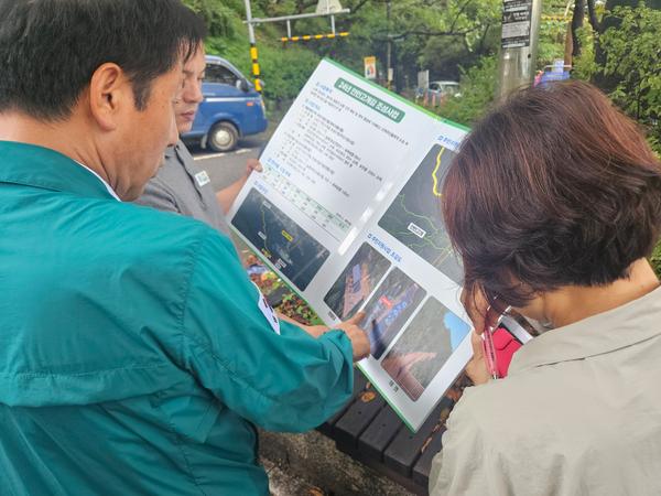 성산구,‘안민고개길 조성사업’현장점검 실시