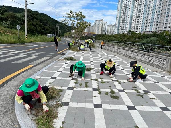 웅천동 주민과 함께 종횡무진해 실시 사진입니다.