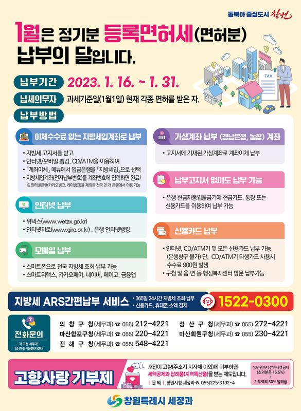 2023년 1월 정기분 등록면허세 납부 안내 3