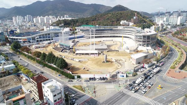 창원마산야구장 공사현장 전경사진입니다