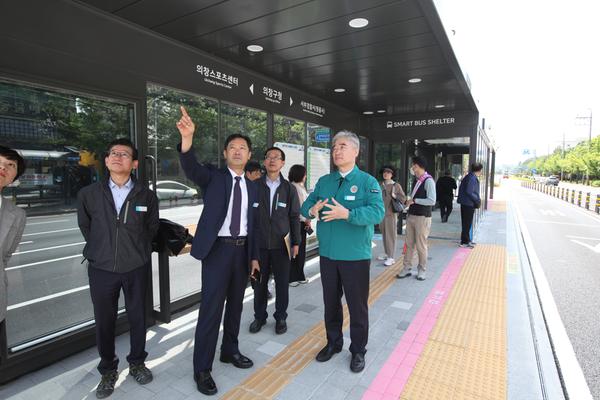 조명래 창원특례시 제2부시장, 원이대로 S-BRT 현장점검