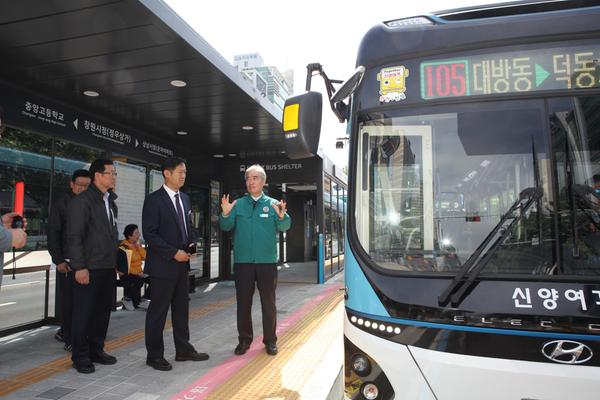 조명래 창원특례시 제2부시장, 원이대로 S-BRT 현장점검