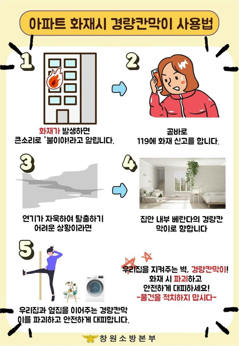 경량칸막이 사용 홍보