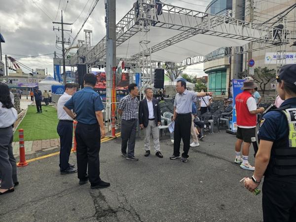 어시장 축제 대비 현장방문 점검모습