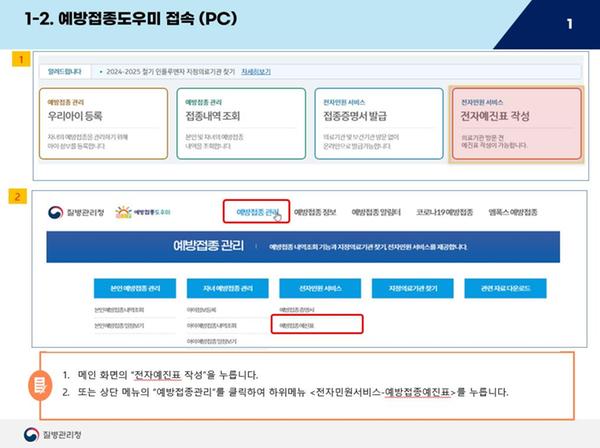 예방접종 전자예진표