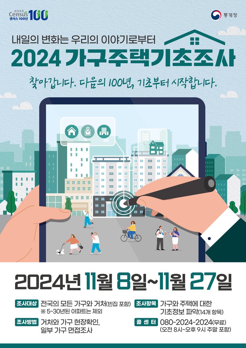 2024 가구주택기초조사 포스터